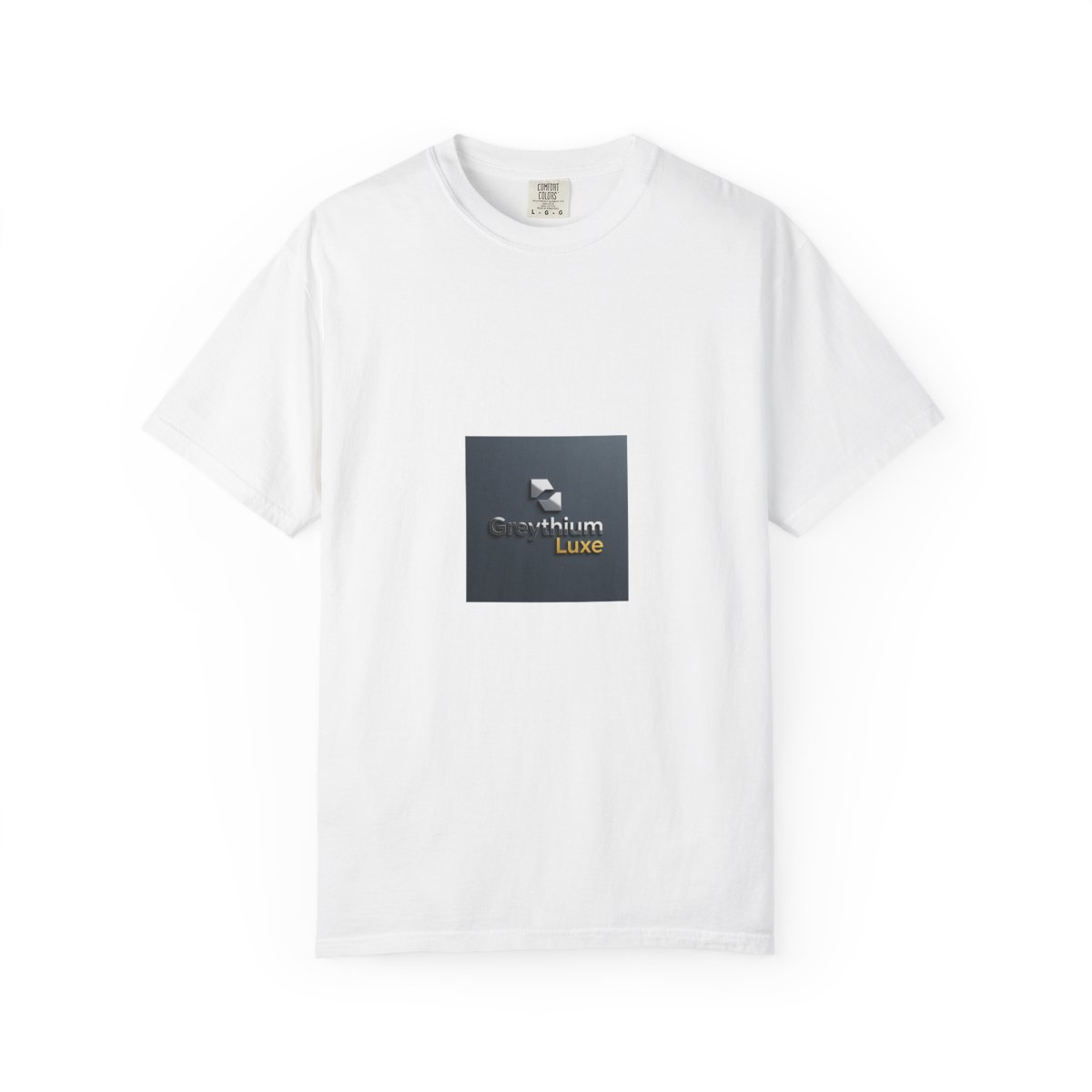 Greythium Luxe Essential Tee – Charcoal Emblem Edition