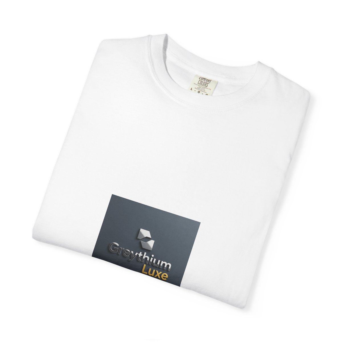 Greythium Luxe Essential Tee – Charcoal Emblem Edition