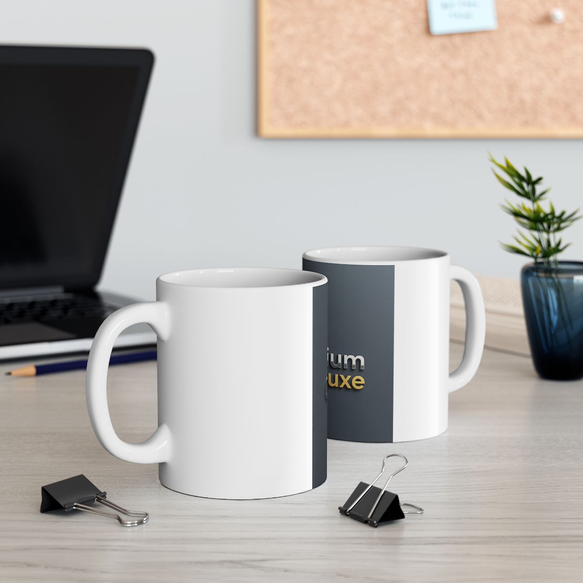 Greythium Luxe Ceramic Mug – Charcoal Emblem Edition